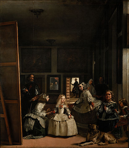 Diego Velázquez, Panny dworskie - Las Meninas (1656). Źródło: [https://commons.wikimedia.org/wiki/File:Las_Meninas,_by_Diego_Vel%C3%A1zquez,_from_Prado_in_Google_Earth.jpg]