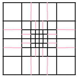 Grid with T-junction extensions added.