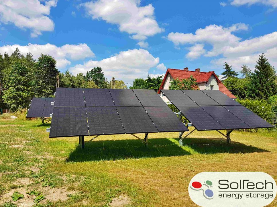 SolTech Service's ground-mounted photovoltaic installation. Photo used by permission of [https://soltech.com.pl/|SolTech Service].