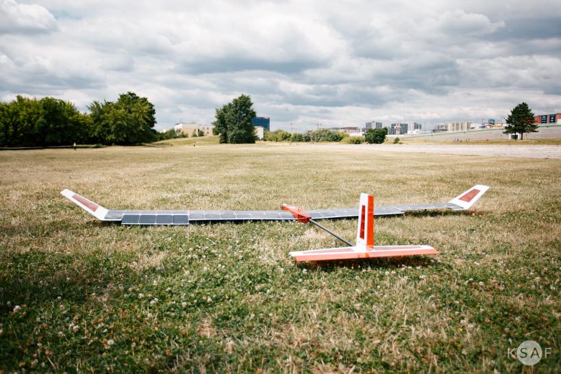 Solar powered unmanned aircraft made by AGH Solar Plane. Photo: Maciej Talar, [http://ksaf.pl/|KSAF Krakow Student Photographic Agency AGH].